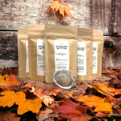Fall Flavours Loose Leaf Tea Sampler Set Includes Tea Infuser Fall Flavours Loose Leaf Tea Sampler Set Includes Tea Infuser